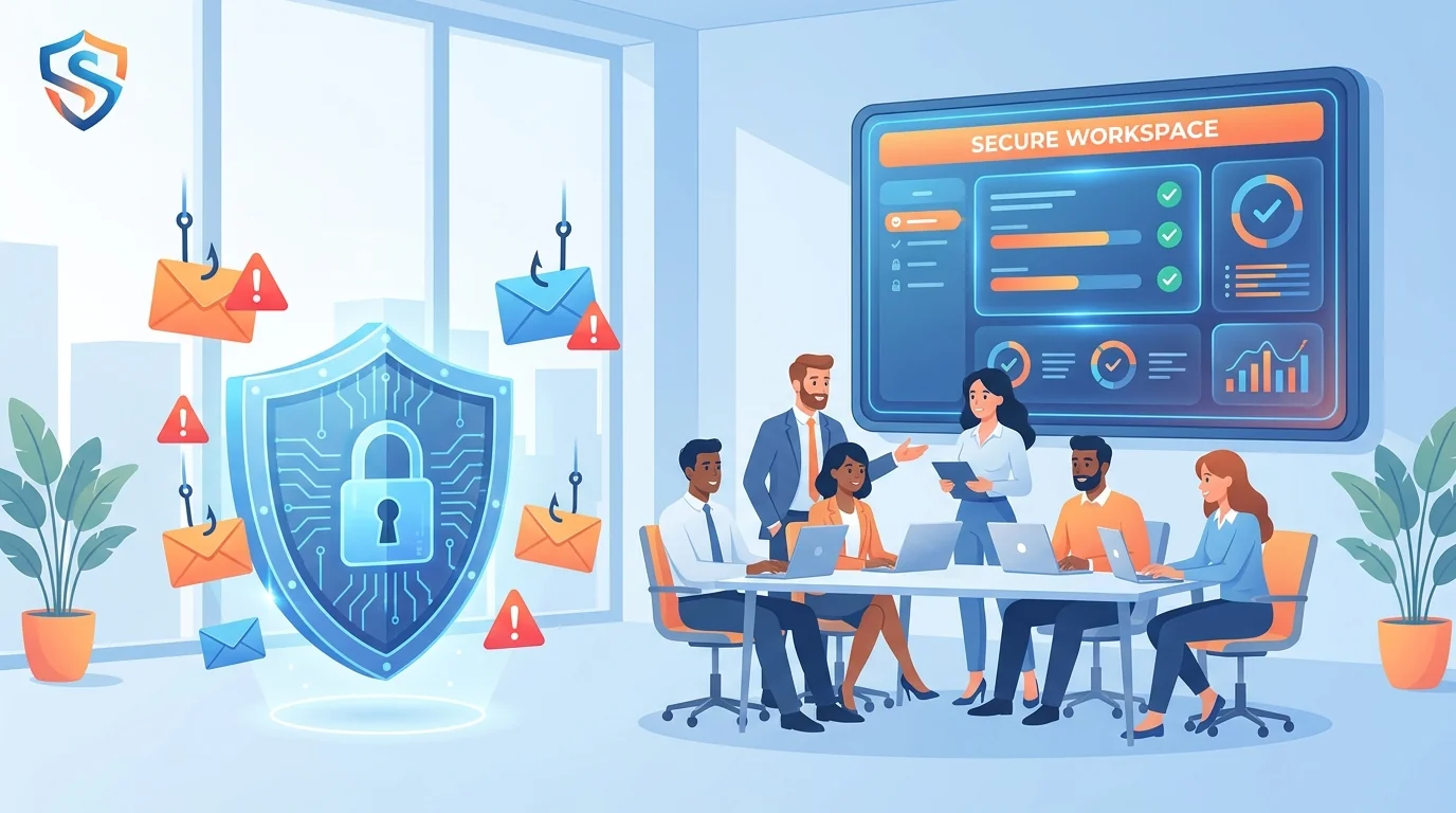 Small business team reviewing security checklist documents before penetration test audit